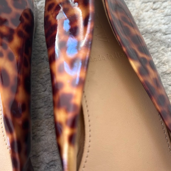 Jcrew Sz 7 Cece Leopard Patent Flats made in Italy - Picture 10 of 16